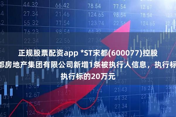 正规股票配资app *ST宋都(600077)控股的杭州宋都房地产集团有限公司新增1条被执行人信息，执行标的20万元