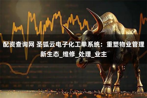 配资查询网 圣狐云电子化工单系统：重塑物业管理新生态_维修_处理_业主